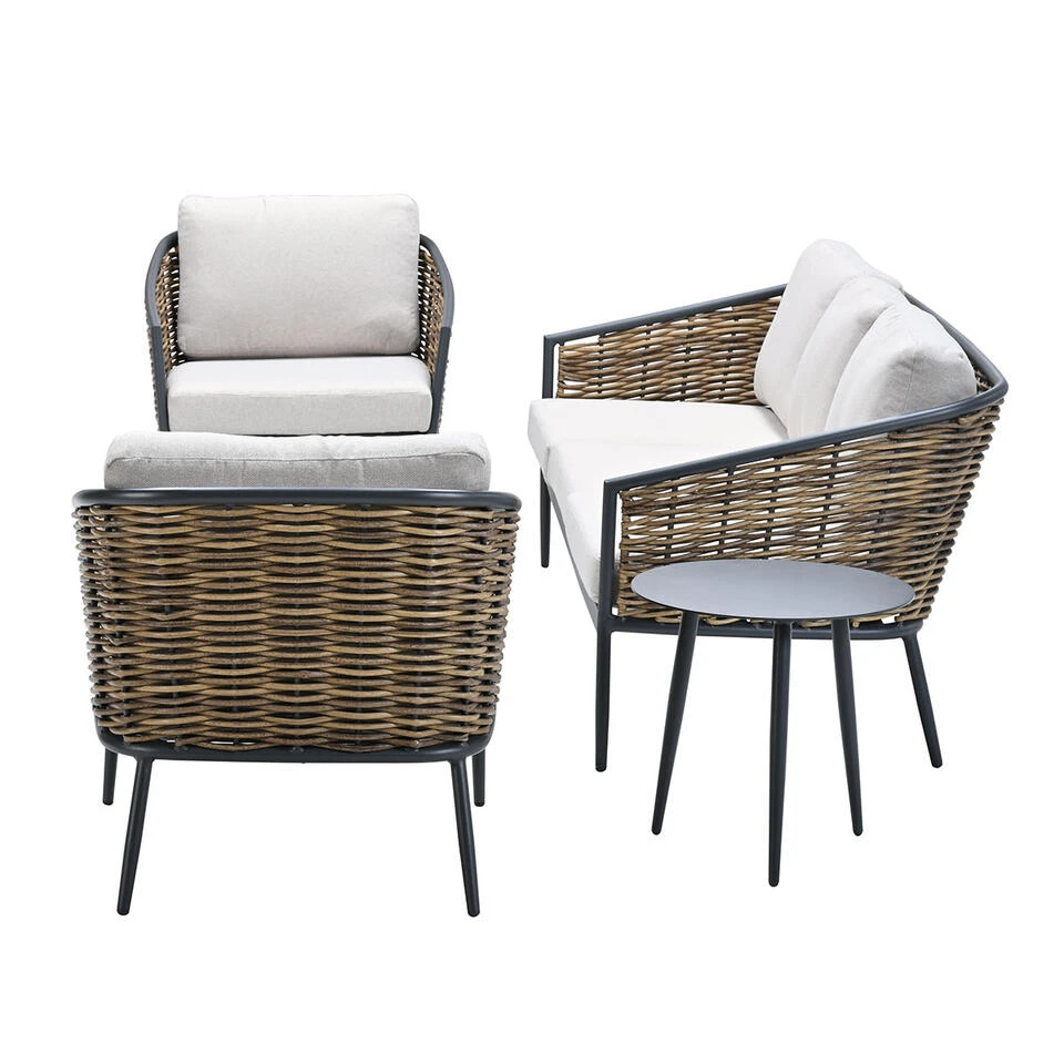 Garden Impressions San Vito Loungeset 5-delig - Zand 3 Garden Impressions San Vito Loungeset 5-delig - Zand - Afbeelding 3