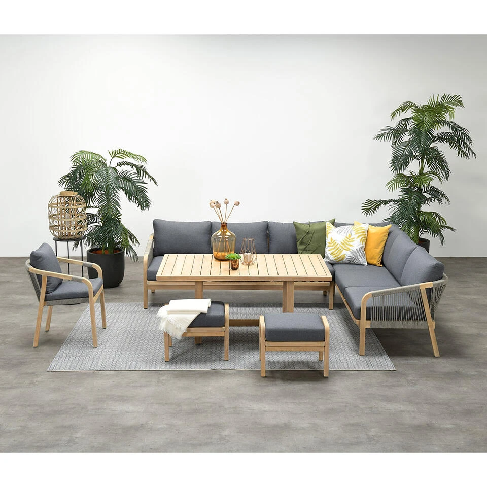 Garden Impressions Alora Lounge Dining Set 5-delig R-donker Grijs 2 Garden Impressions Alora Lounge Dining Set 5-delig R-donker Grijs - Afbeelding 2