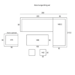 Garden Impressions Alora Lounge Dining Set 5-delig R-donker Grijs 6 Garden Impressions Alora Lounge Dining Set 5-delig R-donker Grijs -VIDAXL Banken Verkoop 1000090510 0103