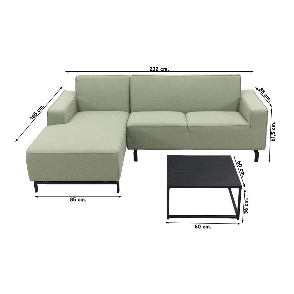 Boavista/Toronto Loungeset - Heritage Leaf - 3-delig - Rechts 2 Boavista/Toronto Loungeset - Heritage Leaf - 3-delig - Rechts - Afbeelding 2
