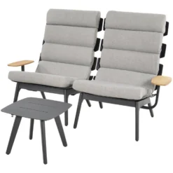 Duoset Ventus Donkergrijs - Stof - Grijs 6 Duoset Ventus Donkergrijs - Stof - Grijs -VIDAXL Banken Verkoop 1000094351 0103