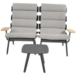 Duoset Ventus Donkergrijs - Stof - Grijs 7 Duoset Ventus Donkergrijs - Stof - Grijs -VIDAXL Banken Verkoop 1000094351 0104