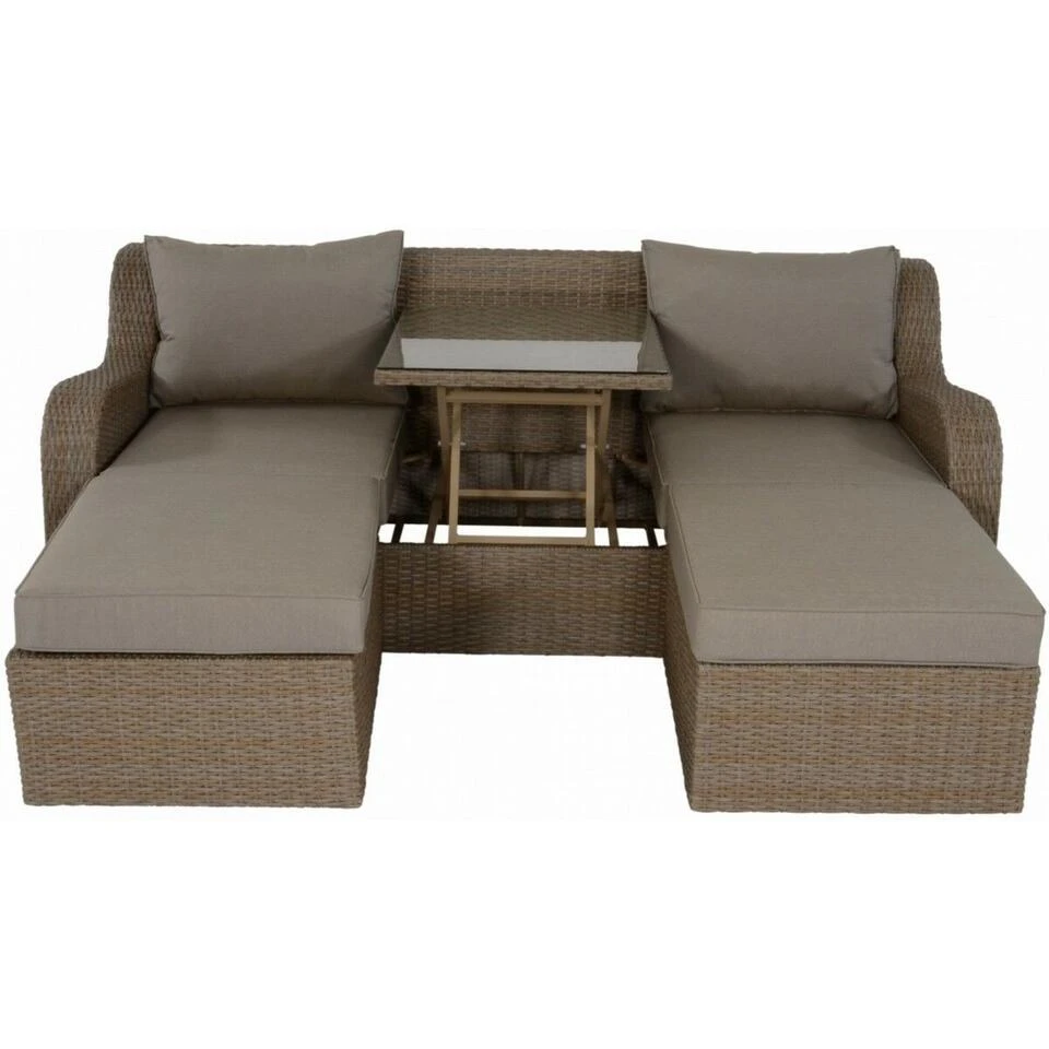 Pandora Loungeset / - Glas - Bruin 2 Pandora Loungeset / - Glas - Bruin - Afbeelding 2