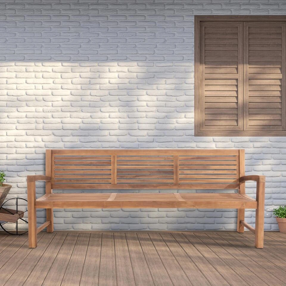 CLP Teakbank Halden 220 Cm 3 CLP Teakbank Halden 220 Cm - Afbeelding 3