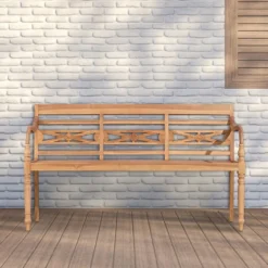 CLP Bank Maryland 150 Cm Teak 6 CLP Bank Maryland 150 Cm Teak -VIDAXL Banken Verkoop 1000097776 0102