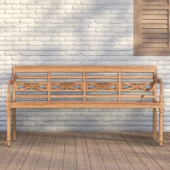 CLP Bank Maryland 170 Cm Teak 6 CLP Bank Maryland 170 Cm Teak -VIDAXL Banken Verkoop 1000097777 0102