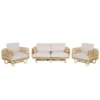 Beliani DOLCEDO Loungeset - Natuurlijk Rotan - 3-delig