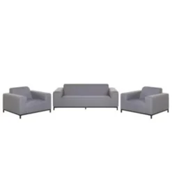 Beliani Loungeset ROVIGO - Grijs Polyester -VIDAXL Banken Verkoop 1590544770 0103