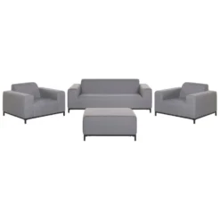 Beliani Loungeset ROVIGO - Grijs Polyester