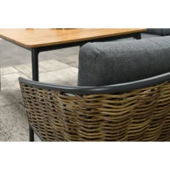 Garden Impressions San Vito Lounge Dining Set 4-delig - Donker Grijs -VIDAXL Banken Verkoop 1730749354 0106