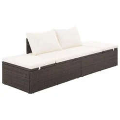 VidaXL Tuinbed 195x60 Cm Poly Rattan Bruin