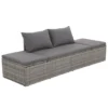 VidaXL Tuinbed 195x60 Cm Poly Rattan Grijs