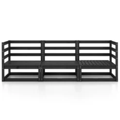 VidaXL Tuinbank 3-zits Massief Grenenhout Zwart -VIDAXL Banken Verkoop 2655acd44e8c4c439b68eaa42eaf3fe8
