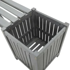 VidaXL Tuinbank Met 2 Plantenbakken 150 Cm Massief Acaciahout Grijs 6 VidaXL Tuinbank Met 2 Plantenbakken 150 Cm Massief Acaciahout Grijs -VIDAXL Banken Verkoop 36964584607f4916a94c82b7d5b1a1ff