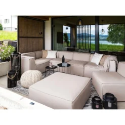 Beliani Loungeset AREZZO - Beige Polyester 6 Beliani Loungeset AREZZO - Beige Polyester -VIDAXL Banken Verkoop 49061cbf802b46a29278898953dcdd1a
