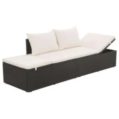 VidaXL Tuinbed 195x60 Cm Poly Rattan Zwart -VIDAXL Banken Verkoop 4a738f9c7c0f41de83e8fcd6bbef339b