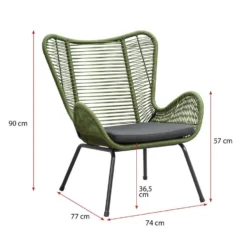 Loungeset Monaco 2-delig - Groen - Incl. Kussens 7 Loungeset Monaco 2-delig - Groen - Incl. Kussens -VIDAXL Banken Verkoop 50105205 9600