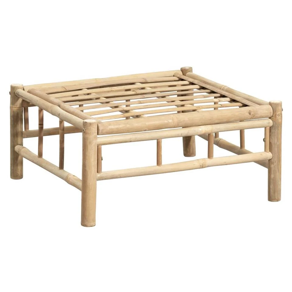 Hocker Tarifa Bamboe - Naturel - 35x73x73 Cm 2 Hocker Tarifa Bamboe - Naturel - 35x73x73 Cm - Afbeelding 2