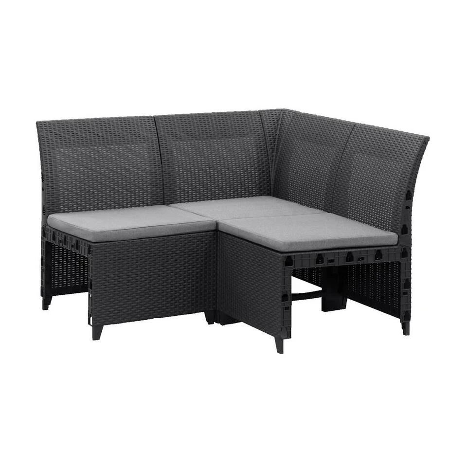 Keter Hoekelement Emma 3-zits Incl. Kussens - Antraciet 1 Keter Hoekelement Emma 3-zits Incl. Kussens - Antraciet