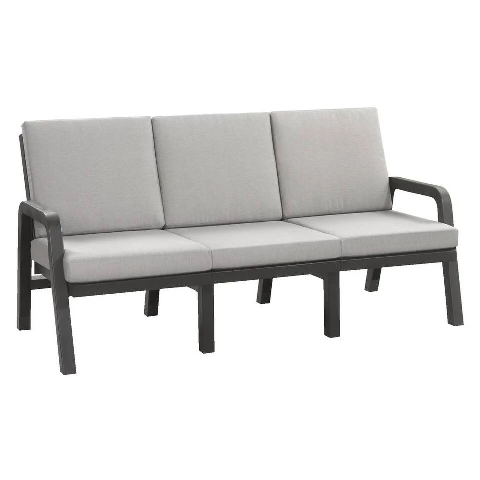 Hartman Loungebank 3-zits - Antraciet - 93x191x84 Cm - Incl. Kussens 2 Hartman Loungebank 3-zits - Antraciet - 93x191x84 Cm - Incl. Kussens - Afbeelding 2
