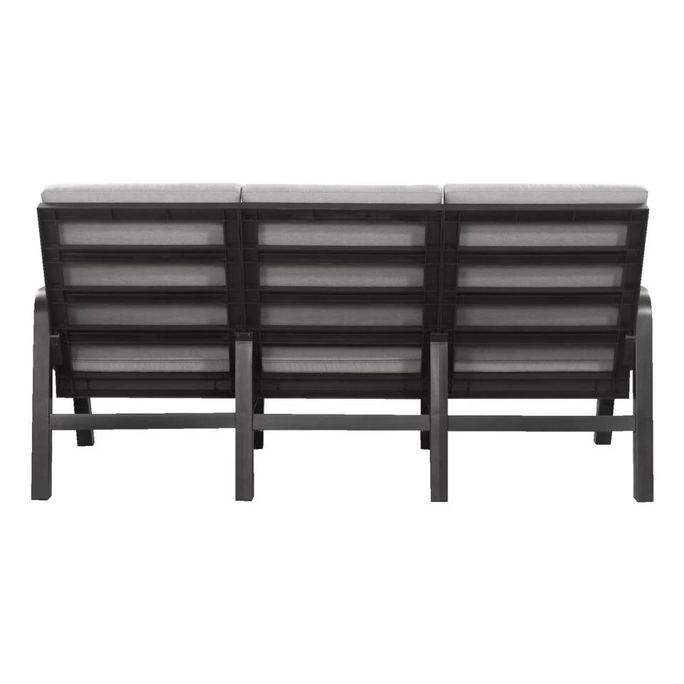 Hartman Loungebank 3-zits - Antraciet - 93x191x84 Cm - Incl. Kussens 3 Hartman Loungebank 3-zits - Antraciet - 93x191x84 Cm - Incl. Kussens - Afbeelding 3