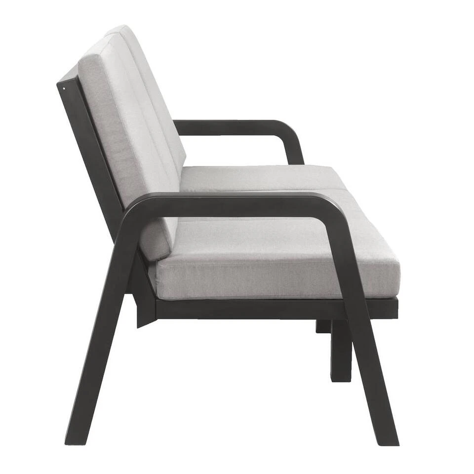 Hartman Loungebank 3-zits - Antraciet - 93x191x84 Cm - Incl. Kussens 4 Hartman Loungebank 3-zits - Antraciet - 93x191x84 Cm - Incl. Kussens - Afbeelding 4