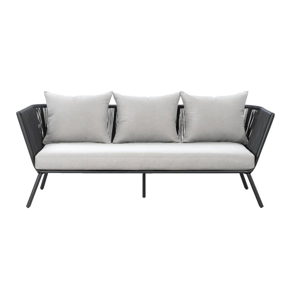 Loungebank Almeria - Antraciet - 75x200x75 Cm 2 Loungebank Almeria - Antraciet - 75x200x75 Cm - Afbeelding 2
