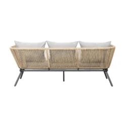 Loungebank Almeria - Naturel/antraciet - 75x200x75 Cm -VIDAXL Banken Verkoop 50205071 0900