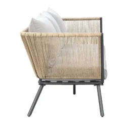 Loungebank Almeria - Naturel/antraciet - 75x200x75 Cm -VIDAXL Banken Verkoop 50205071 8000