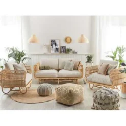 Beliani DOLCEDO Loungeset - Natuurlijk Rotan - 3-delig 6 Beliani DOLCEDO Loungeset - Natuurlijk Rotan - 3-delig -VIDAXL Banken Verkoop 5438a35f03f2496cadb84c4aab6e863c