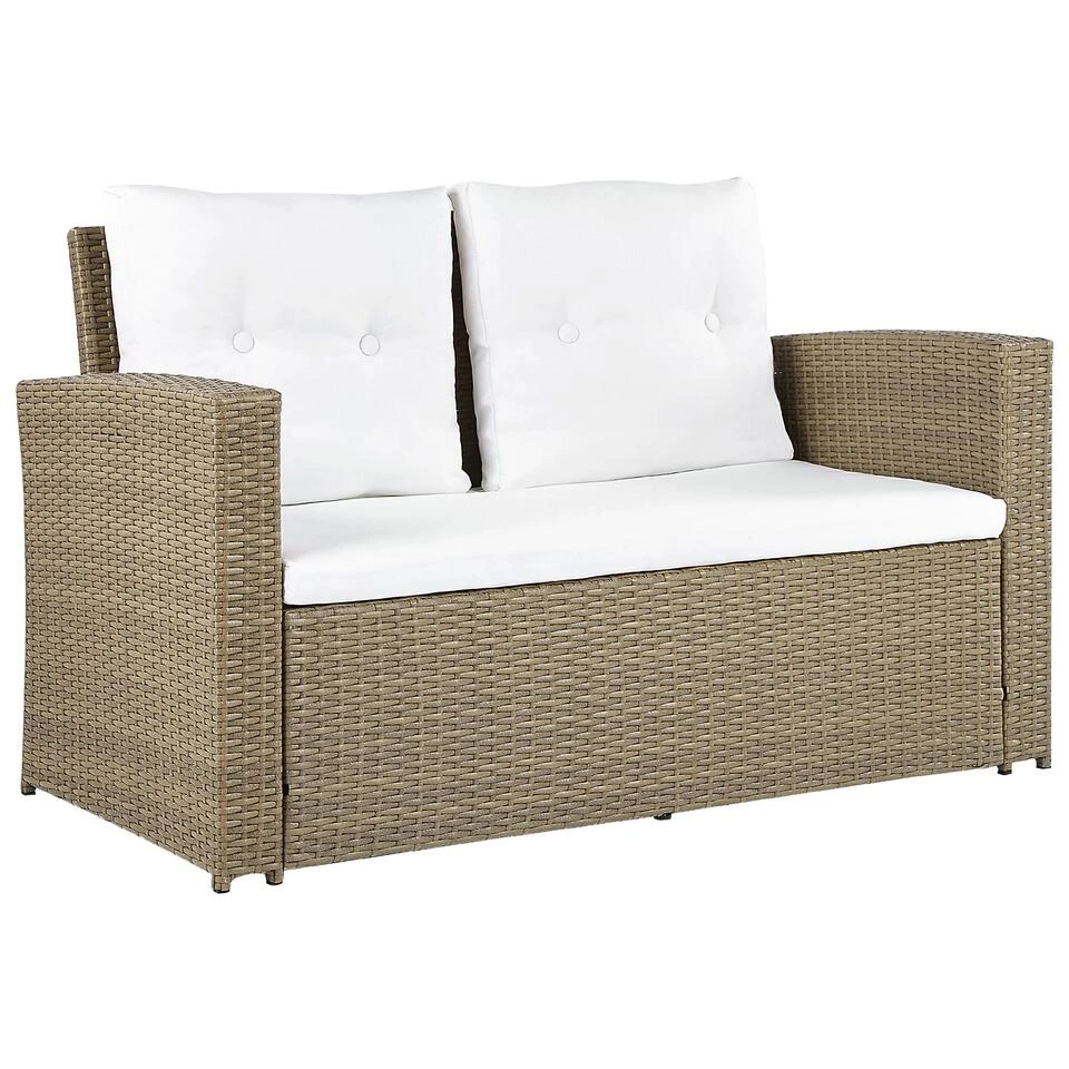 Beliani LUCA Loungeset - Beige - 4-delig 4 Beliani LUCA Loungeset - Beige - 4-delig - Afbeelding 4