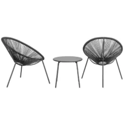 Loungeset Formentera Vilanova - Antraciet - 3-delig -VIDAXL Banken Verkoop 90102034 8000