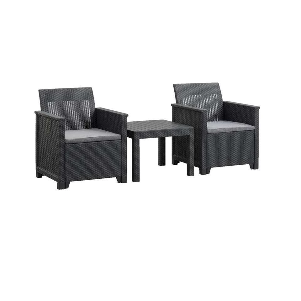 Keter Loungeset Emma - Grijs - 3-delig 2 Keter Loungeset Emma - Grijs - 3-delig - Afbeelding 2