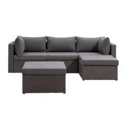 Le Sud Modulaire Loungeset Dordogne V1 - Antraciet/donkergrijs - 5-delig