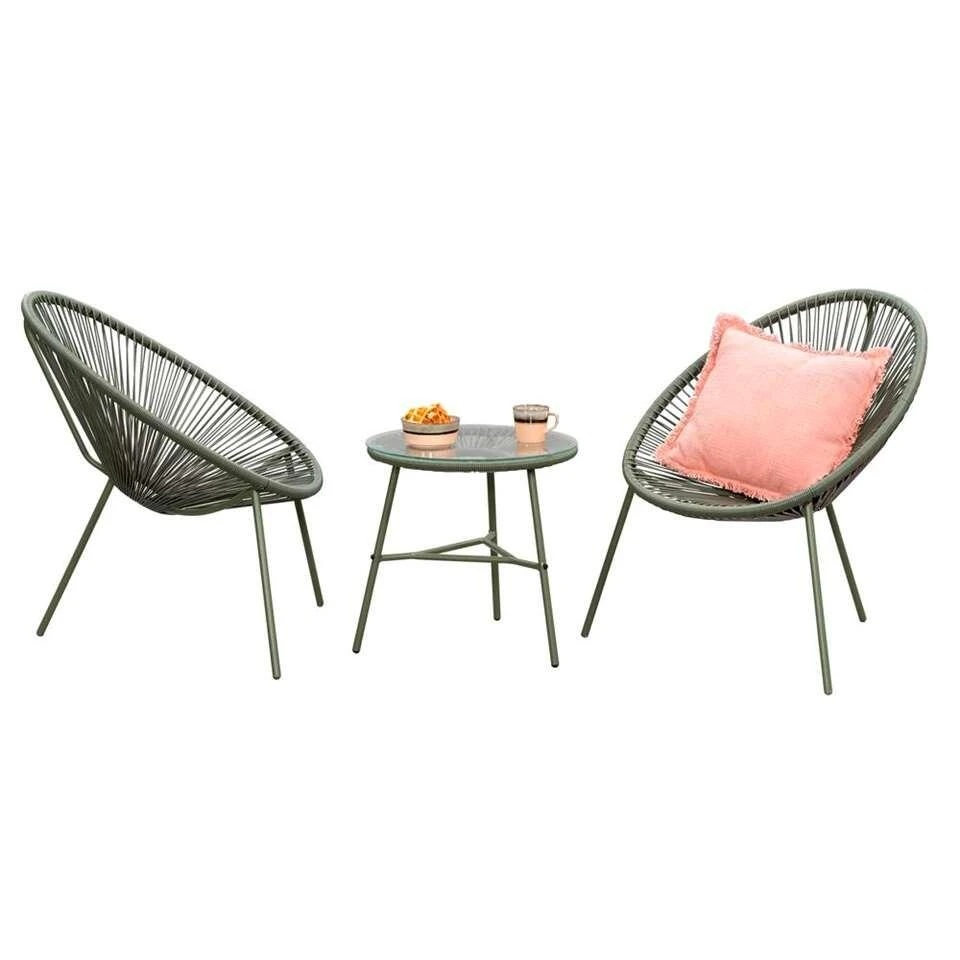 Balkonset Formentera 3-delig - Olijfgroen 2 Balkonset Formentera 3-delig - Olijfgroen - Afbeelding 2