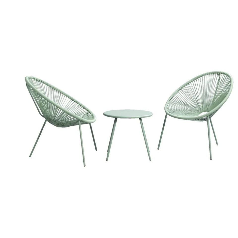 Balkonset Formentera Vilanova - Lichtgroen - 3-delig - V1 2 Balkonset Formentera Vilanova - Lichtgroen - 3-delig - V1 - Afbeelding 2