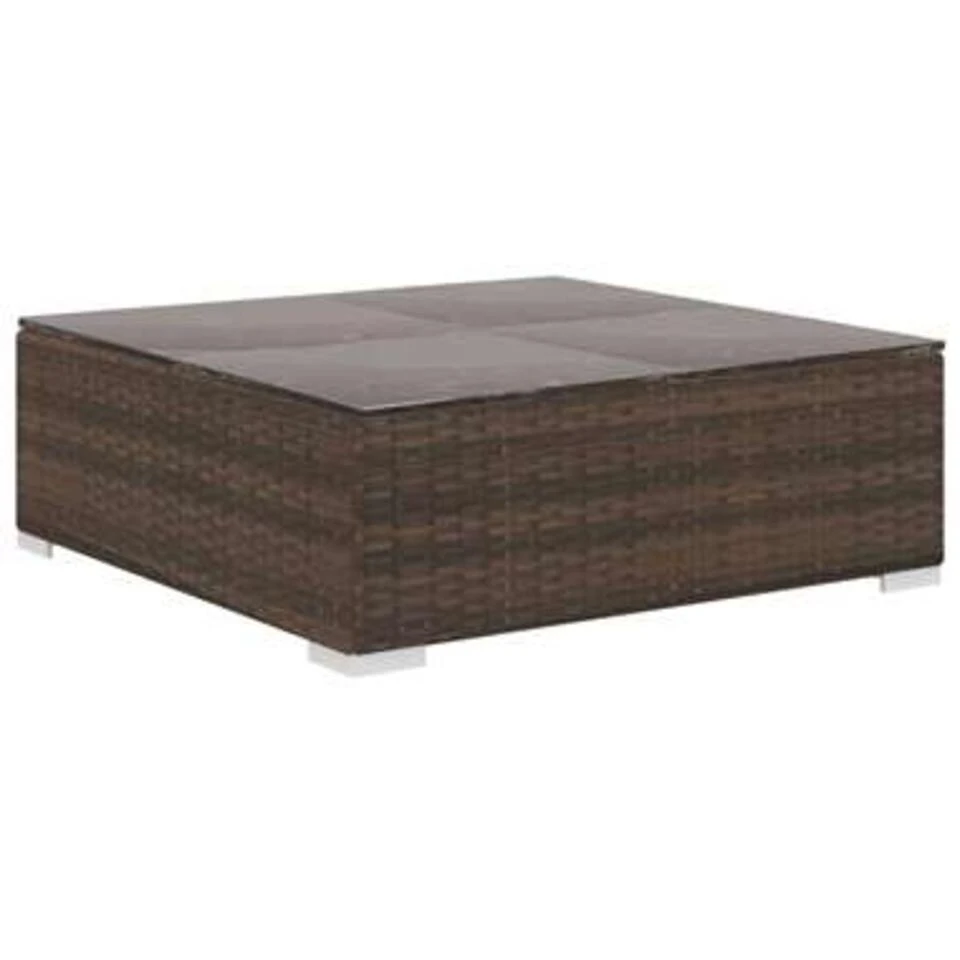 VidaXL 6-delige Loungeset Met Kussens Poly Rattan Bruin 2 VidaXL 6-delige Loungeset Met Kussens Poly Rattan Bruin - Afbeelding 2
