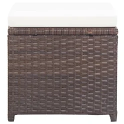 VidaXL Tuinkrukken 2 St Met Kussens Poly Rattan Bruin -VIDAXL Banken Verkoop 9d190c230ac54577bd86639353f75a46