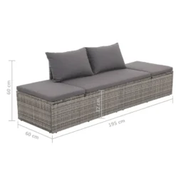 VidaXL Tuinbed 195x60 Cm Poly Rattan Grijs 7 VidaXL Tuinbed 195x60 Cm Poly Rattan Grijs -VIDAXL Banken Verkoop a052c4f6eade41cdbd5bdd4b07aae1a1