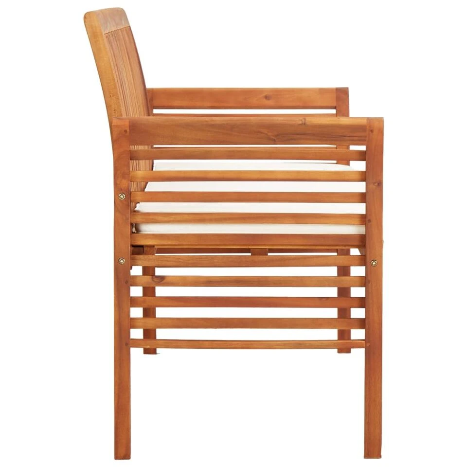 VidaXL Massief Acaciahouten Tuinbank Met Kussen 3-Zits Tuinset Buitenbank Bank 3 VidaXL Massief Acaciahouten Tuinbank Met Kussen 3-Zits Tuinset Buitenbank Bank - Afbeelding 3