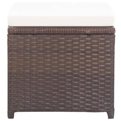 VidaXL Tuinkrukken 2 St Met Kussens Poly Rattan Bruin -VIDAXL Banken Verkoop b54e593c68bd4bf78604c6977f847d48