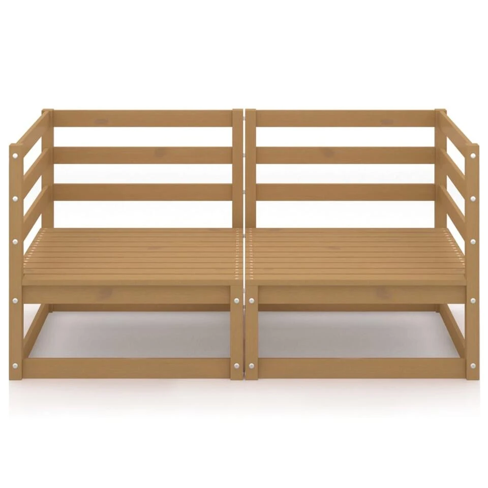 VidaXL Tuinbank 2-zits Massief Grenenhout Honingbruin 3 VidaXL Tuinbank 2-zits Massief Grenenhout Honingbruin - Afbeelding 3