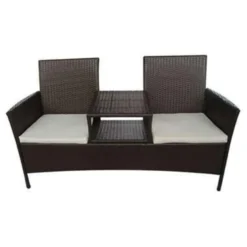 VidaXL Tuinbank 2-zits Met Tafeltje Poly Rattan Bruin 5 VidaXL Tuinbank 2-zits Met Tafeltje Poly Rattan Bruin -VIDAXL Banken Verkoop e979c04dd18f4d45962c3f42eaa1b0ee